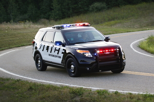 The utility outsells Ford's police sedan