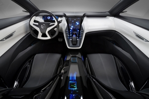 The center stack extends from the dashboard to the rear