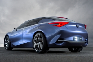 The taillights echo the look of the grill and headlights