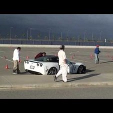 Corvette Crashes During An AutoCross Event